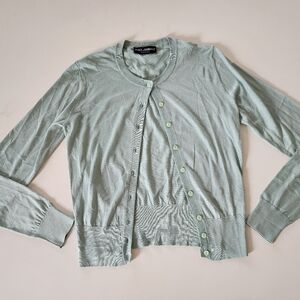 Dolce & Gabbana Light Aqua Silk Cardigan-Size 40(Fits Like A Small)